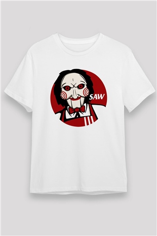 Saw Beyaz Unisex Tişört T-Shirt