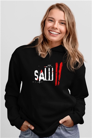Saw Siyah Unisex Kapşonlu Sweatshirt