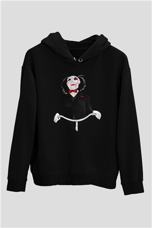 Saw Siyah Unisex Kapşonlu Sweatshirt