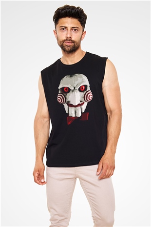 Saw Siyah Unisex Kolsuz Tişört