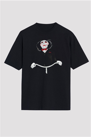 Saw Siyah Unisex Oversize Tişört T-Shirt