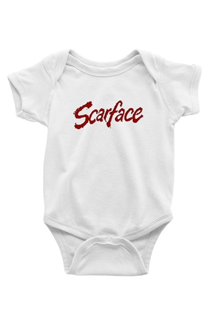 Scarface Baskılı Beyaz Unisex Bebek Body - Zıbın