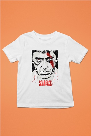 Scarface Beyaz Unisex Çocuk Tişört