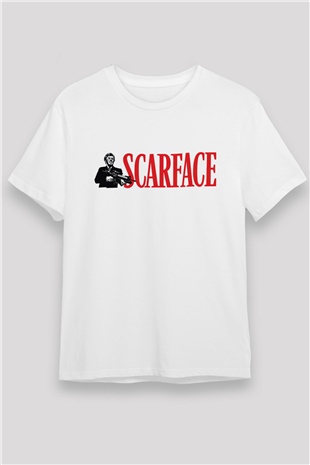 Scarface Beyaz Unisex Tişört T-Shirt