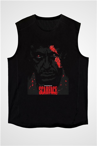 Scarface Siyah Unisex Kolsuz Tişört