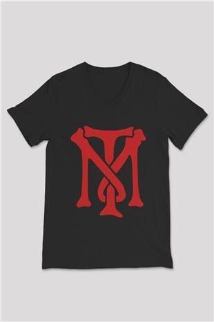 Scarface Siyah Unisex V Yaka Tişört T-Shirt