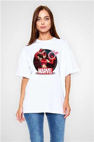 Scarlet Witch Beyaz Unisex Oversize Tişört T-Shirt