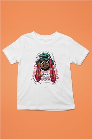 Schoolboy Q Baskılı Beyaz Unisex Çocuk Tişört