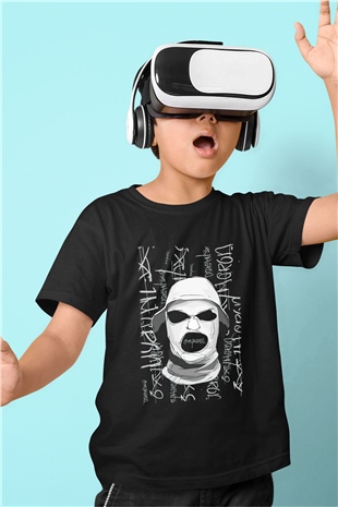 Schoolboy Q Baskılı Siyah Unisex Çocuk Tişört