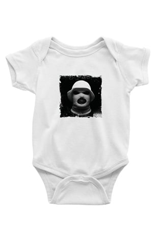Schoolboy Q Baskılı Unisex Beyaz Bebek Body - Zıbın