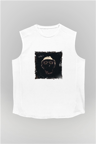 Schoolboy Q Baskılı Unisex Beyaz Kolsuz Tişört