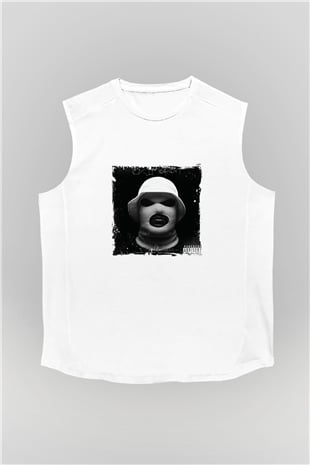 Schoolboy Q Baskılı Unisex Beyaz Kolsuz Tişört