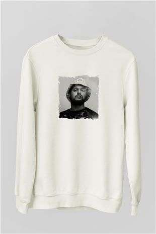 Schoolboy Q Baskılı Unisex Beyaz Sweatshirt