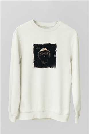 Schoolboy Q Baskılı Unisex Beyaz Sweatshirt