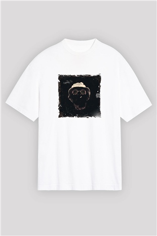 Schoolboy Q Baskılı Oversize Beyaz Tişört