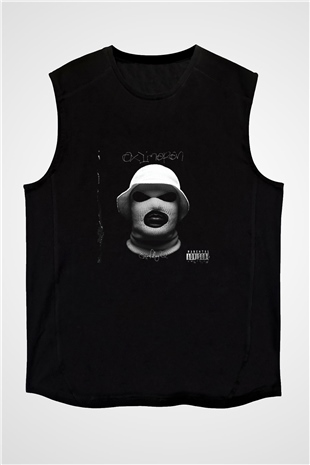 Schoolboy Q Baskılı Unisex Siyah Kolsuz Tişört