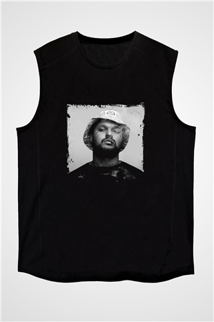 Schoolboy Q Baskılı Unisex Siyah Kolsuz Tişört