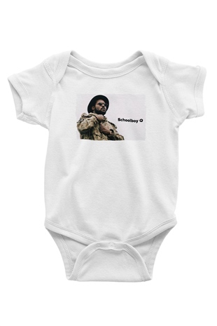 Schoolboy Q Beyaz Bebek Body - Zıbın