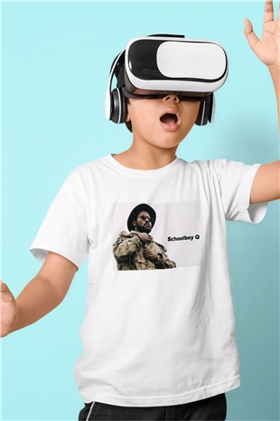 Schoolboy Q Beyaz Unisex Çocuk Tişört