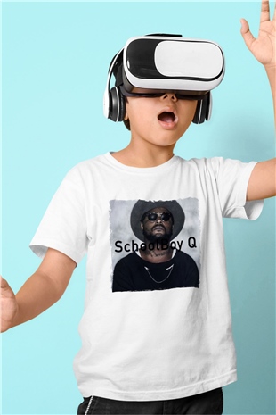 Schoolboy Q Beyaz Unisex Çocuk Tişört