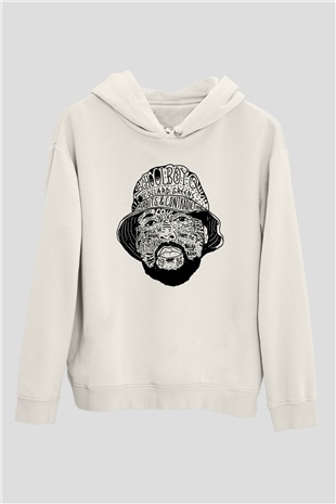 Schoolboy Q Beyaz Unisex Kapüşonlu Sweatshirt