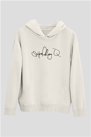 Schoolboy Q Beyaz Unisex Kapüşonlu Sweatshirt