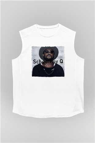 Schoolboy Q Beyaz Unisex Kolsuz Tişört