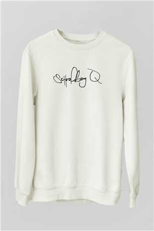 Schoolboy Q Beyaz Unisex Sweatshirt