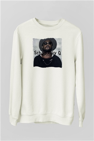 Schoolboy Q Beyaz Unisex Sweatshirt