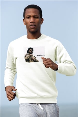 Schoolboy Q Beyaz Unisex Sweatshirt