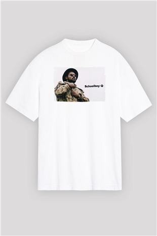 Schoolboy Q Beyaz Oversize Tişört Oversize T-shirt - TişörtFabrikası