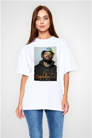 Schoolboy Q Beyaz Unisex Tişört T-Shirt - TişörtFabrikası