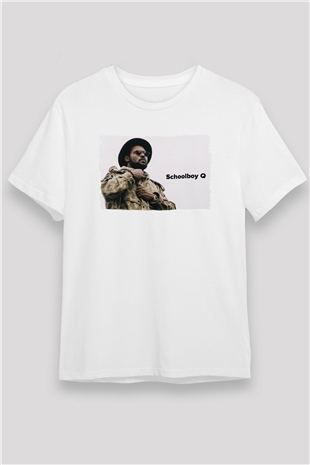 Schoolboy Q Beyaz Unisex Tişört T-Shirt - TişörtFabrikası