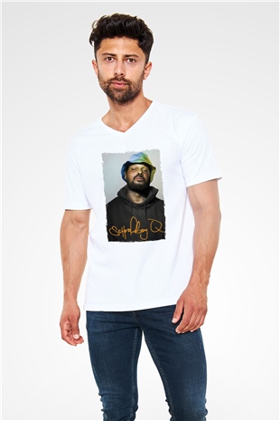 Schoolboy Q Beyaz Unisex V Yaka Tişört