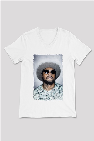 Schoolboy Q Beyaz Unisex V Yaka Tişört
