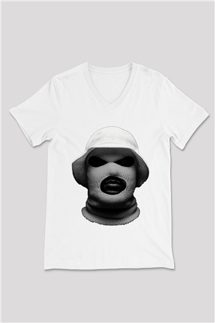 Schoolboy Q Beyaz Unisex V Yaka Tişört
