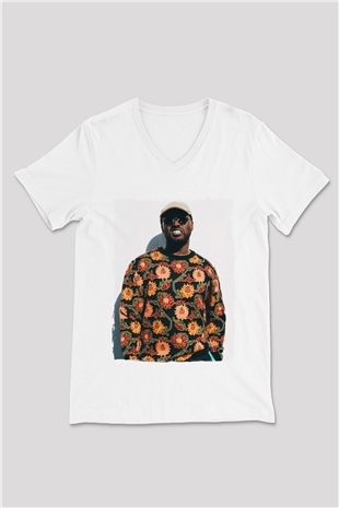 Schoolboy Q Beyaz Unisex V Yaka Tişört