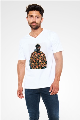 Schoolboy Q Beyaz Unisex V Yaka Tişört