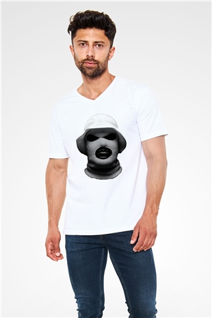 Schoolboy Q Beyaz Unisex V Yaka Tişört