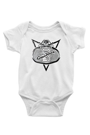 Scorpions Baskılı Beyaz Unisex Bebek Body - Zıbın