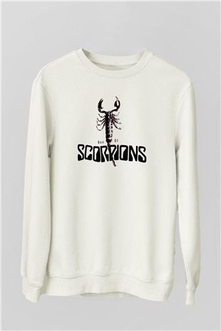 Scorpions Beyaz Unisex Sweatshirt