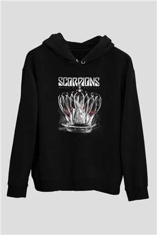 Scorpions Siyah Unisex Kapşonlu Sweatshirt