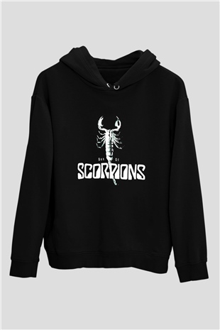 Scorpions Siyah Unisex Kapşonlu Sweatshirt
