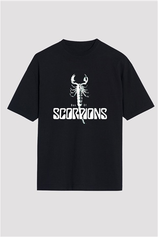 Scorpions Siyah Unisex Oversize Tişört T-Shirt
