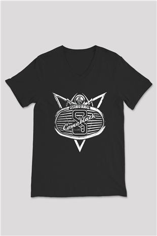 Scorpions Siyah Unisex V Yaka Tişört T-Shirt