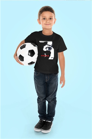 Scream Baskılı Siyah Unisex Çocuk Tişört