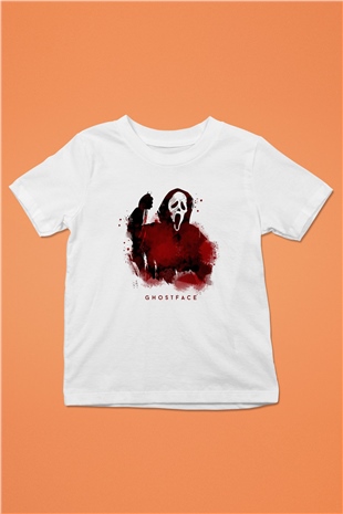 Scream Baskılı Unisex Beyaz  Çocuk Tişört