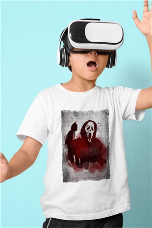 Scream Beyaz Unisex Çocuk Tişört