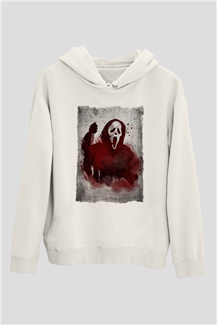 Scream Beyaz Unisex Hoodie