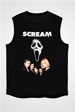Scream Siyah Unisex Kolsuz Tişört